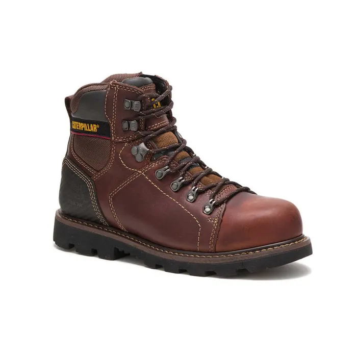 Alaska 20 Steel Toe Work Boot Brown Men Cat Footwear Boots