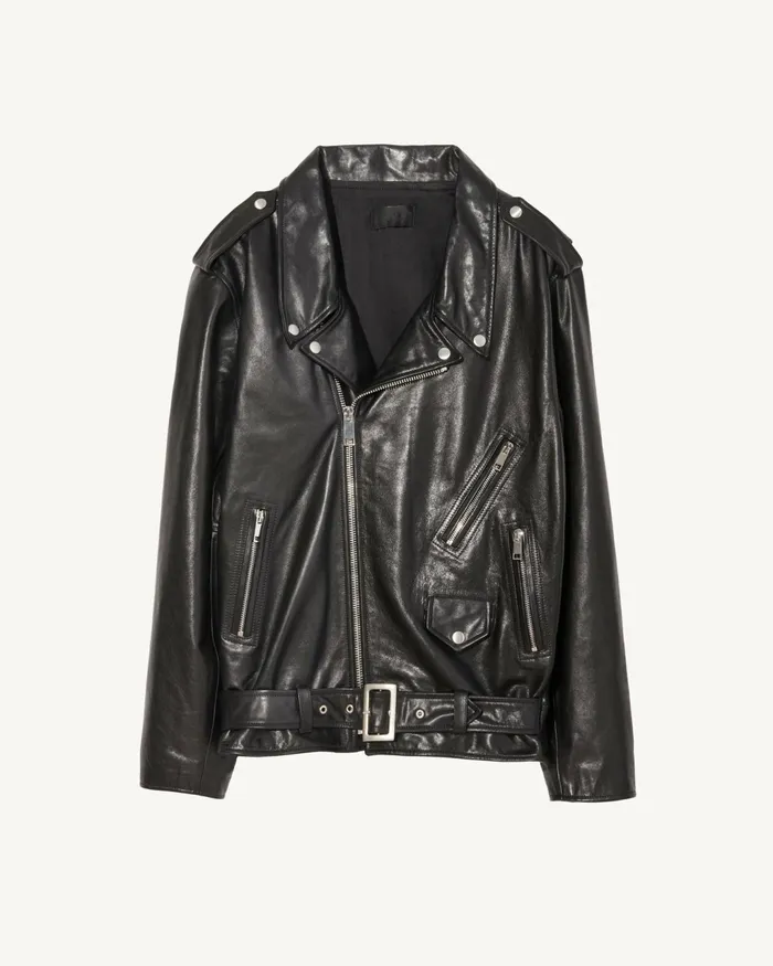 ALEX LEATHER JACKET Black Men Nili Lotan Jackets and Coats
