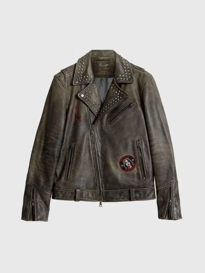 ALICE COOPER LEATHER BIKER Ash Men John Varvatos Coats And Jackets