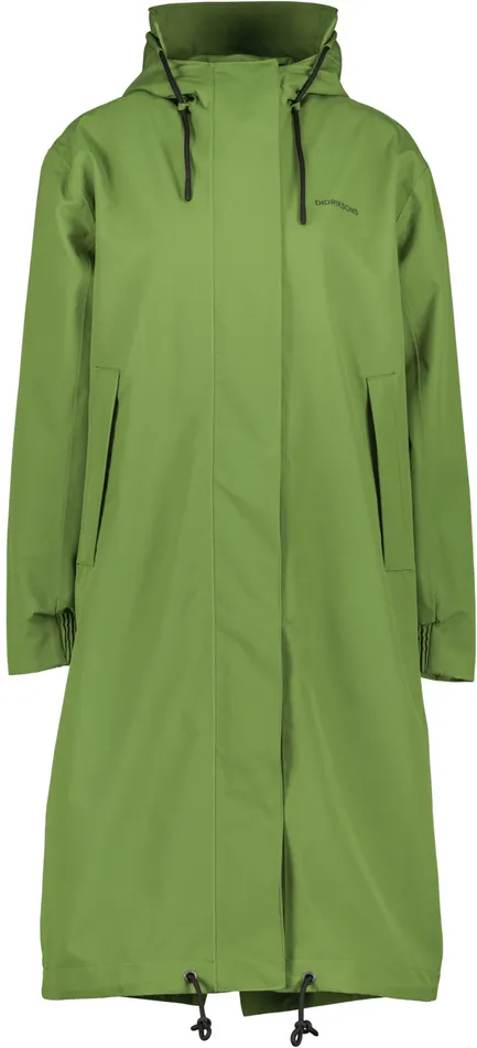 Alice Parka Long Velvet Green Women Didriksons Spring Jackets
