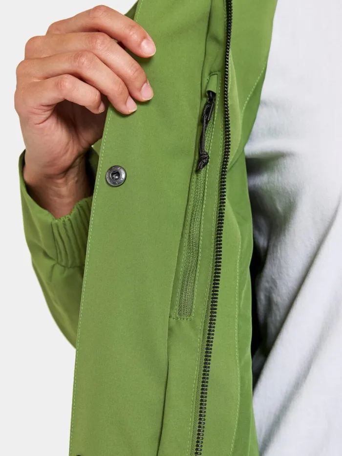 Alice Parka Long Velvet Green Women Didriksons Spring Jackets