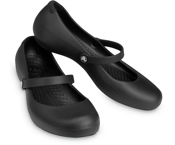 Alice Work Flat Black Women Flats Crocs