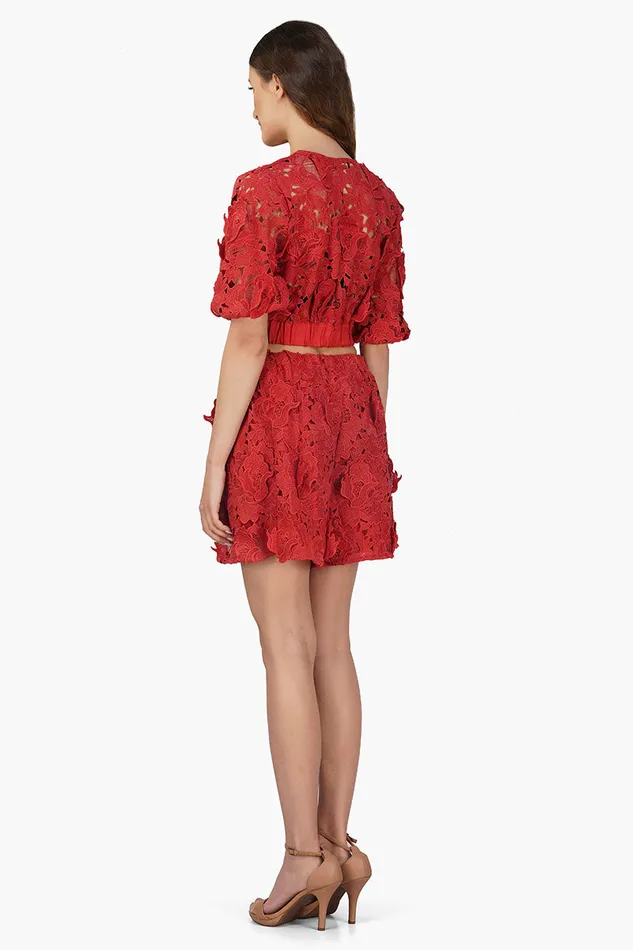 America and Beyond Rose Charm Lace Top Women Tops