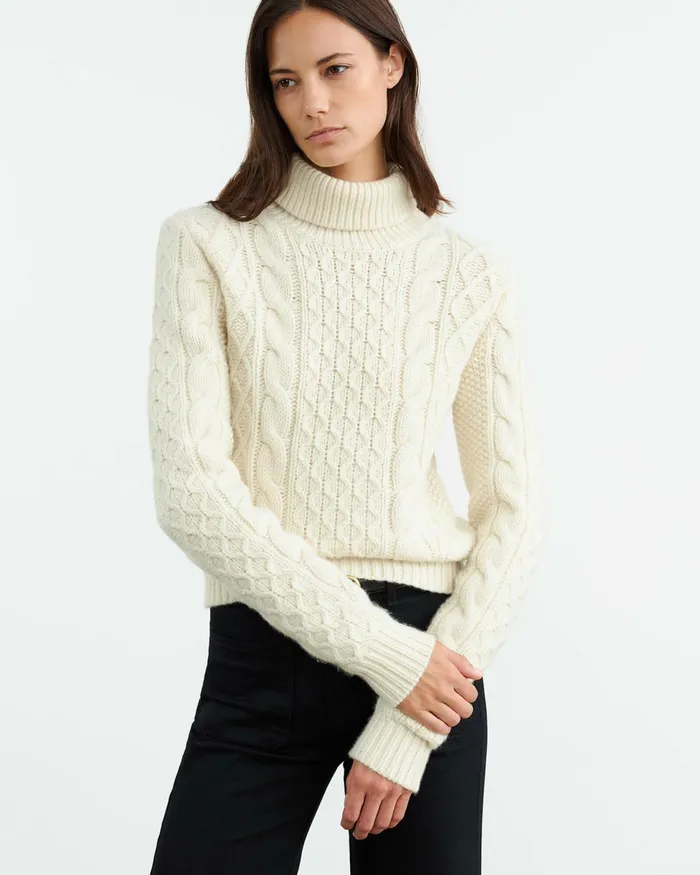 ANDRINA SWEATER Dark Grey Melange Women Nili Lotan Knits and Sweaters