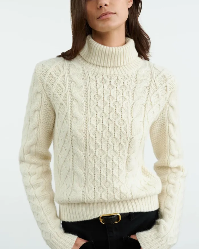 ANDRINA SWEATER Dark Grey Melange Women Nili Lotan Knits and Sweaters