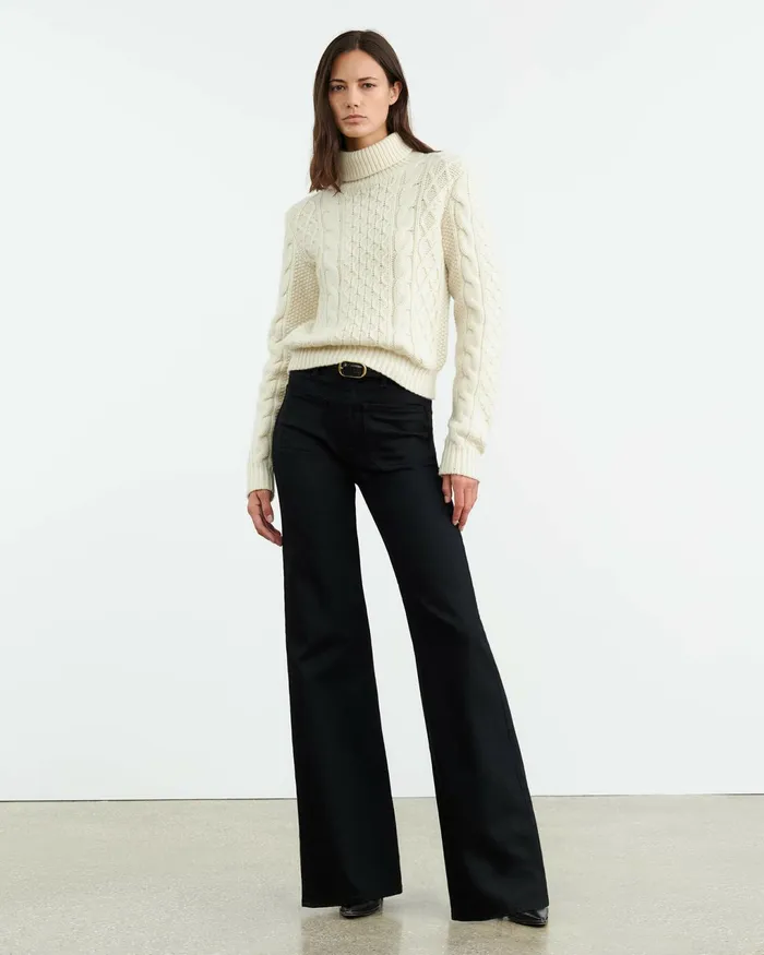 ANDRINA SWEATER Dark Grey Melange Women Nili Lotan Knits and Sweaters