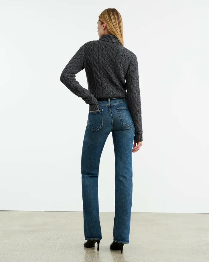 ANDRINA SWEATER Dark Grey Melange Women Nili Lotan Knits and Sweaters