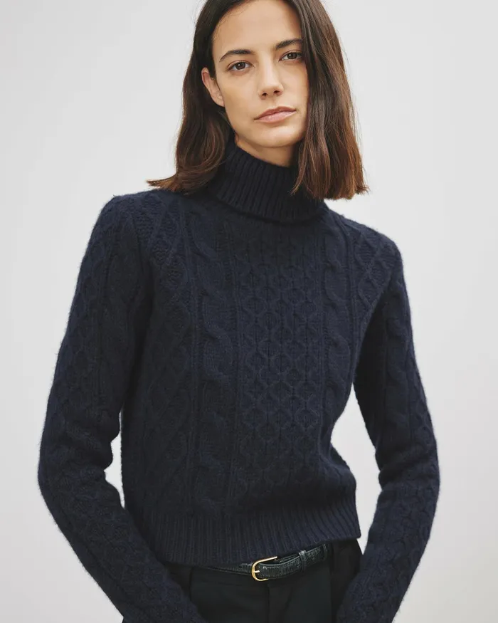 ANDRINA SWEATER Dark Grey Melange Women Nili Lotan Knits and Sweaters
