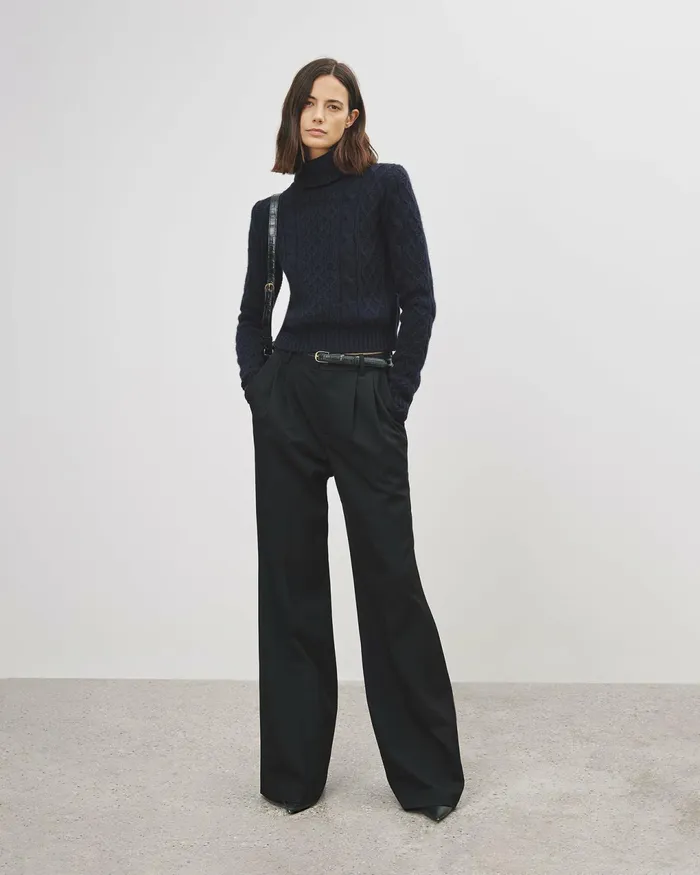 ANDRINA SWEATER Dark Grey Melange Women Nili Lotan Knits and Sweaters