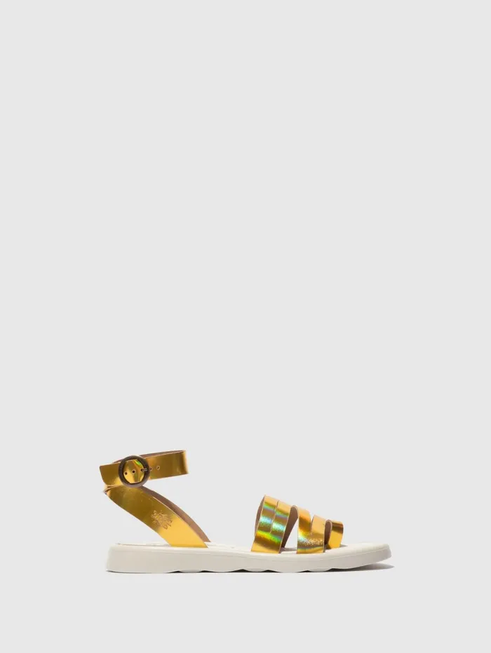 Ankle Strap Sandals TRIX075FLY GOLD Women Fly London Sandals