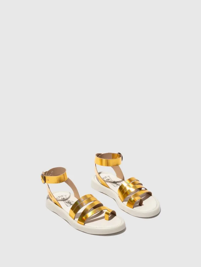 Ankle Strap Sandals TRIX075FLY GOLD Women Fly London Sandals