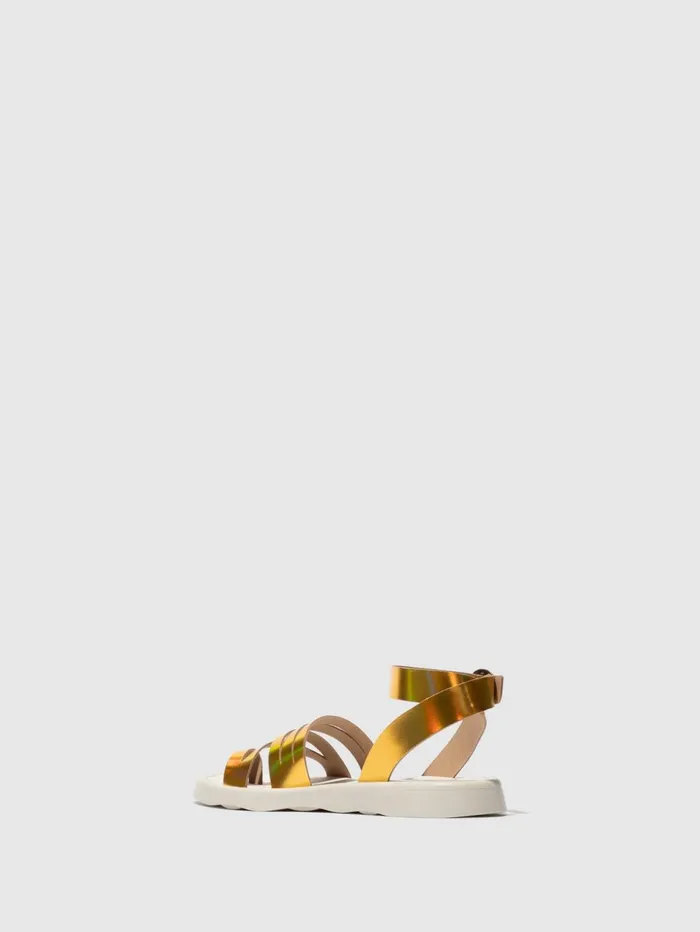 Ankle Strap Sandals TRIX075FLY GOLD Women Fly London Sandals