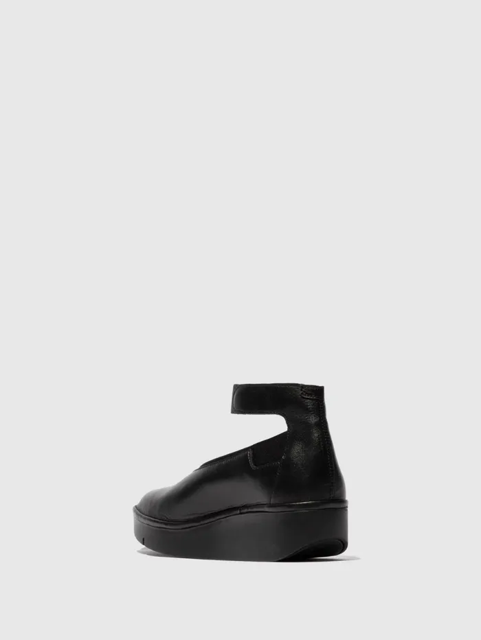 Ankle Strap Shoes JOZI499FLY BLACK Women Fly London Shoes