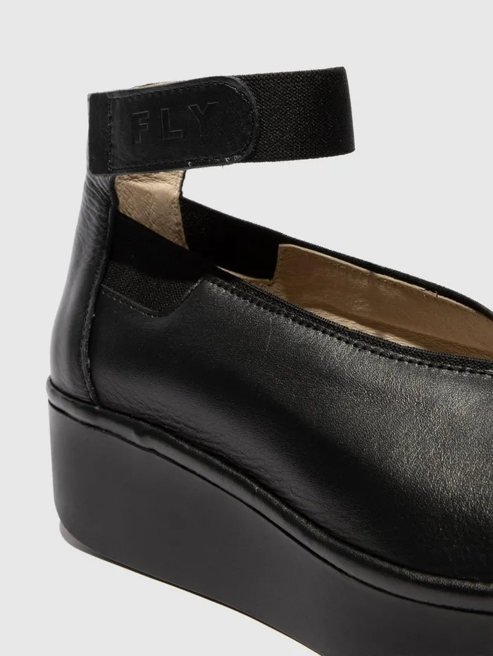 Ankle Strap Shoes JOZI499FLY BLACK Women Fly London Shoes