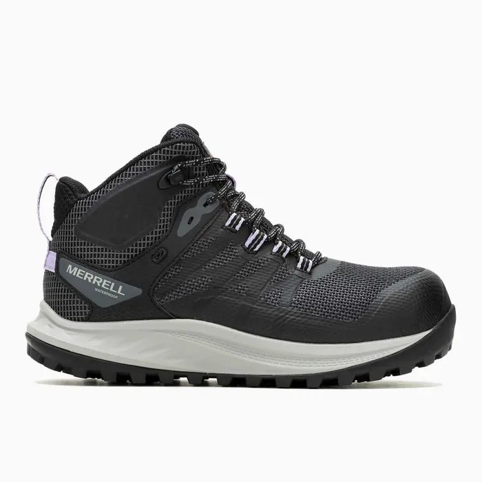Antora Mid Waterproof Carbon Fiber Shoe Black Women Merrell Boots