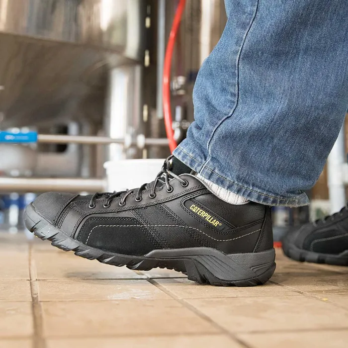 Argon Composite Toe Work Shoe Black Men Cat Footwear Safety Toe