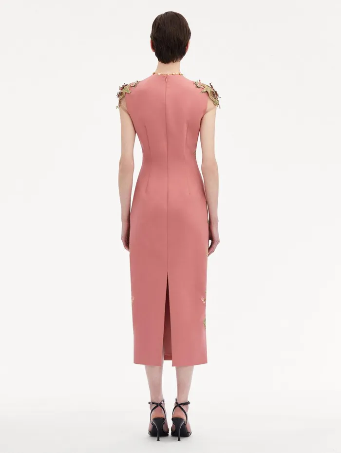 Art Nouveau Pencil Dress Rouge Women Oscar De La Renta Dresses Art Nouveau Pencil Dress Rouge Women Oscar De La Renta Dresses