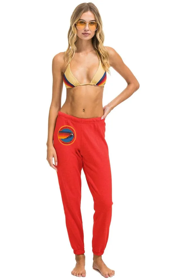 Aspen Sweatpants 8211 Red Women Aviator Nation Sweatpants