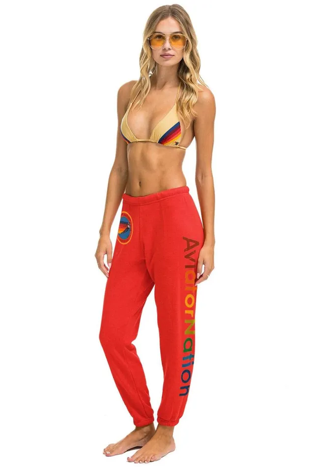 Aspen Sweatpants 8211 Red Women Aviator Nation Sweatpants