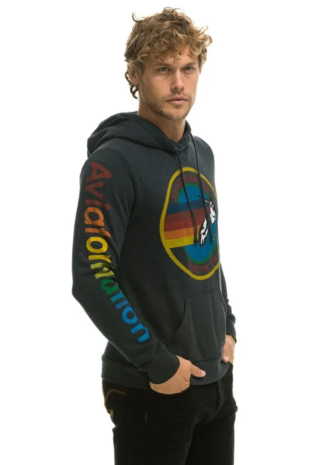 Austin Pullover Hoodie 8211 Charcoal WomenMen Aviator Nation Hoodies