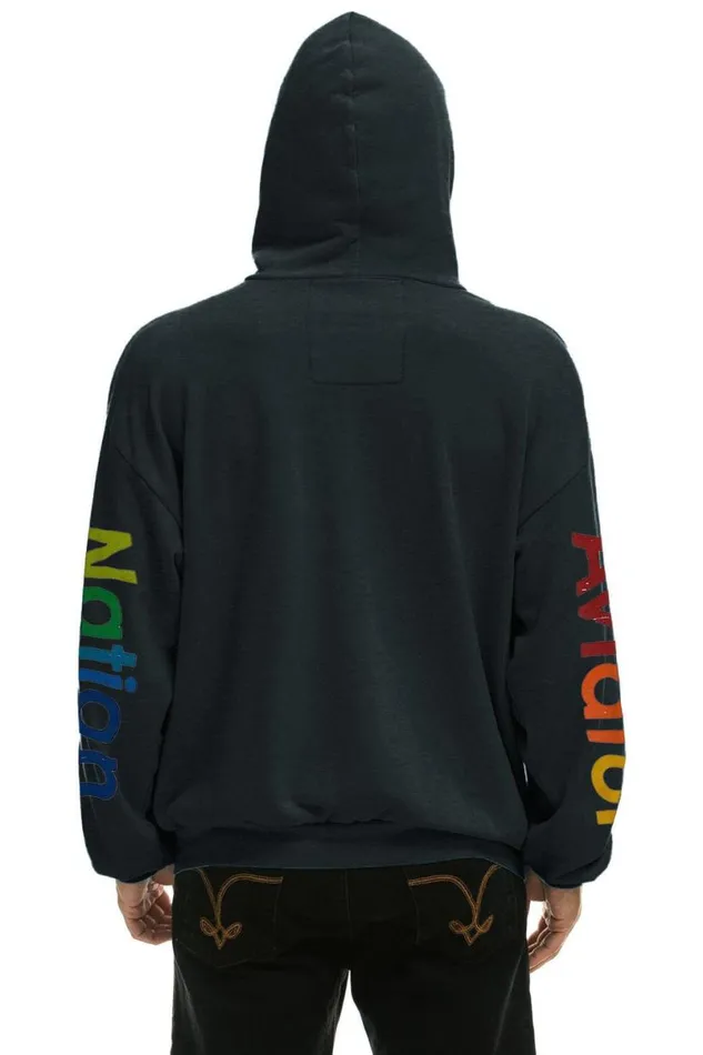 Austin Relaxed Pullover Hoodie 8211 Charcoal WomenMen Aviator Nation Hoodies