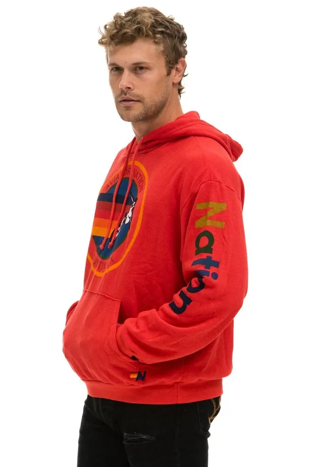 Austin Relaxed Pullover Hoodie 8211 Red WomenMen Aviator Nation Hoodies