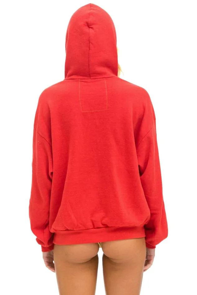 Austin Relaxed Pullover Hoodie 8211 Red WomenMen Aviator Nation Hoodies