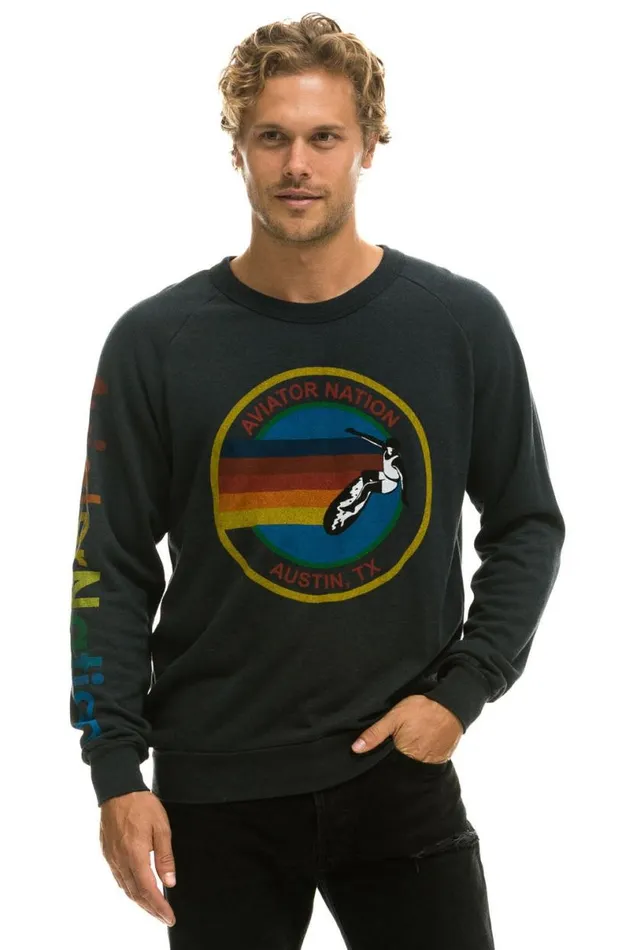 Austin Sweatshirt 8211 Charcoal WomenMen Aviator Nation Sweatshirts