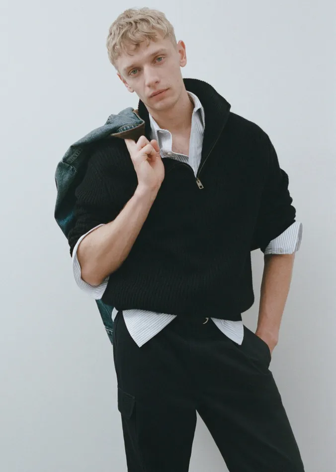 AXEL SWEATER Dark Navy Men Nili Lotan Sweaters