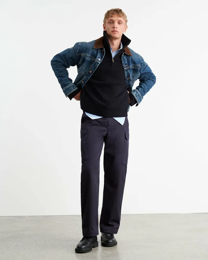AXEL SWEATER Dark Navy Men Nili Lotan Sweaters
