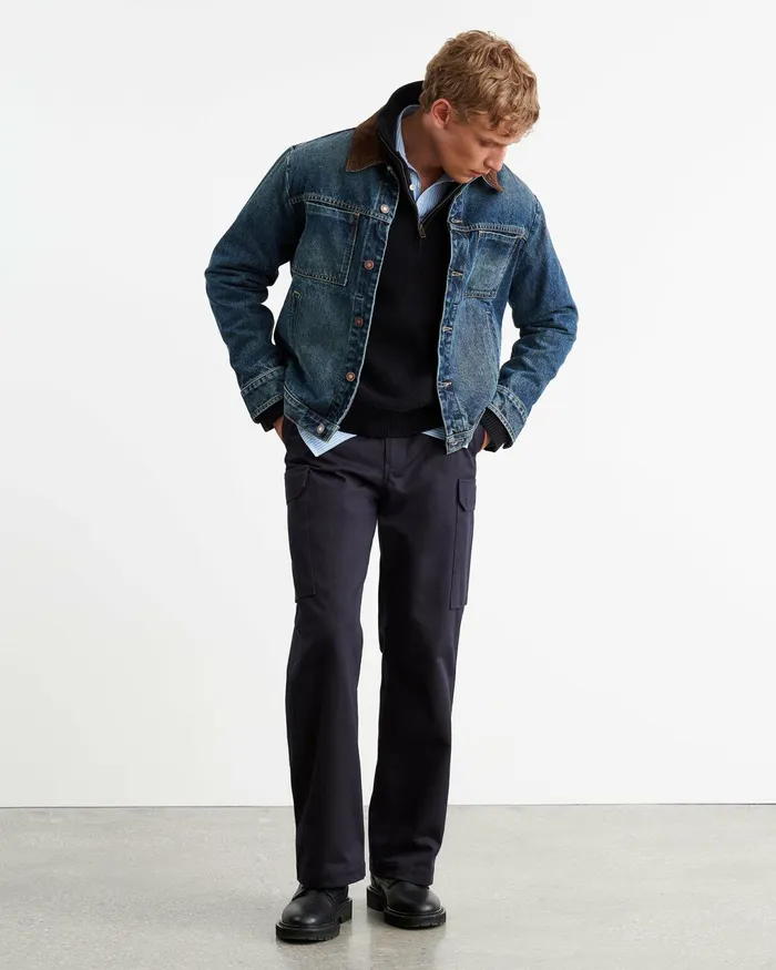 AXEL SWEATER Dark Navy Men Nili Lotan Sweaters
