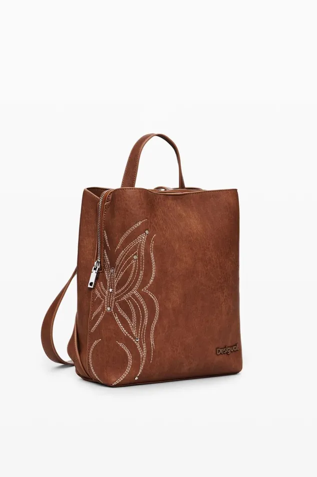 Backpacks Women Desigual Butterfly S Backpack Brown