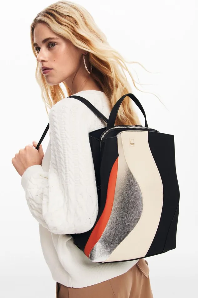 Backpacks Women Desigual S Backpack With Waves Materialfinishes