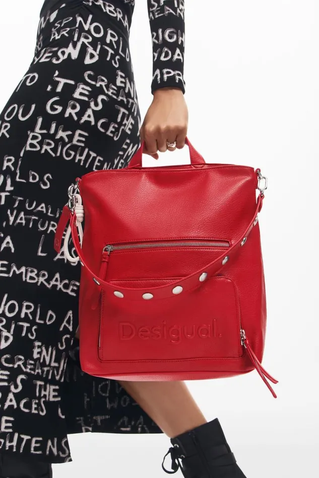Backpacks Women Desigual S Logo Backpack Red