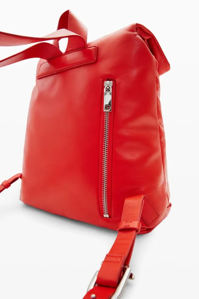 Backpacks Women Desigual Small Leather Backpack Orange