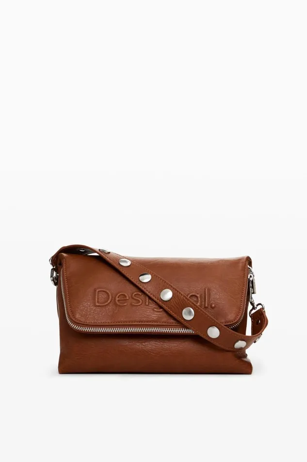 Bags Women Desigual Faux Leather Crossbody Bag Brown