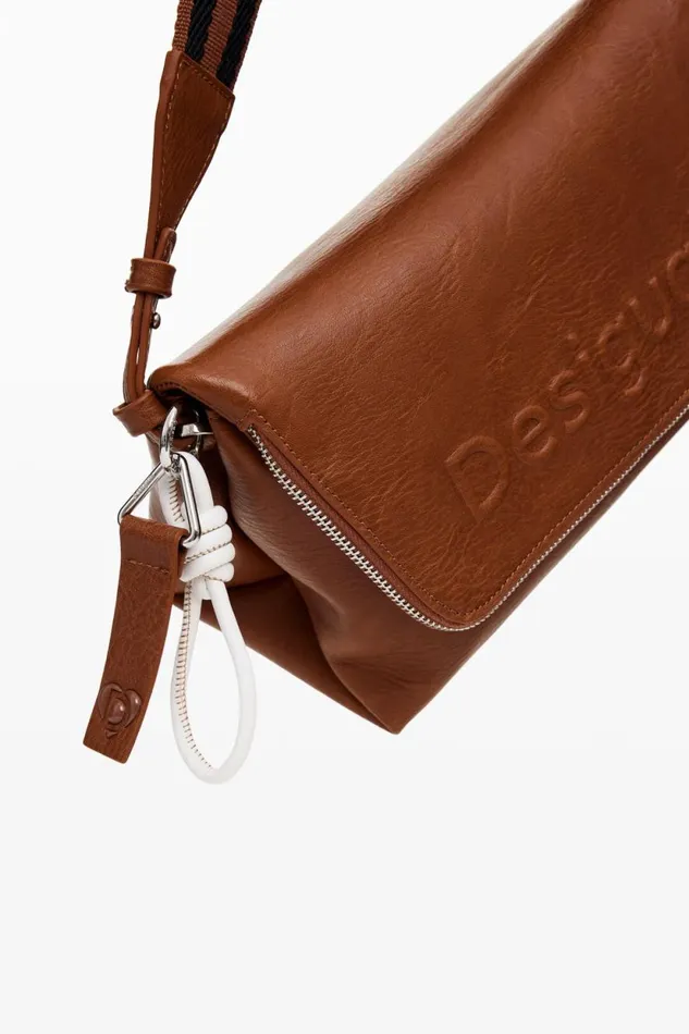 Bags Women Desigual Faux Leather Crossbody Bag Brown
