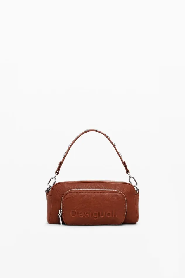 Bags Women Desigual Multipocket Crossbody Bag Brown