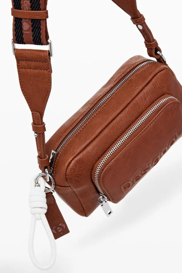 Bags Women Desigual Multipocket Crossbody Bag Brown