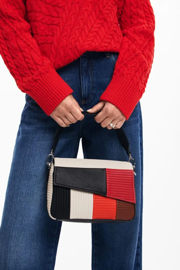 Bags Women Desigual Textured Handbag Materialfinishes