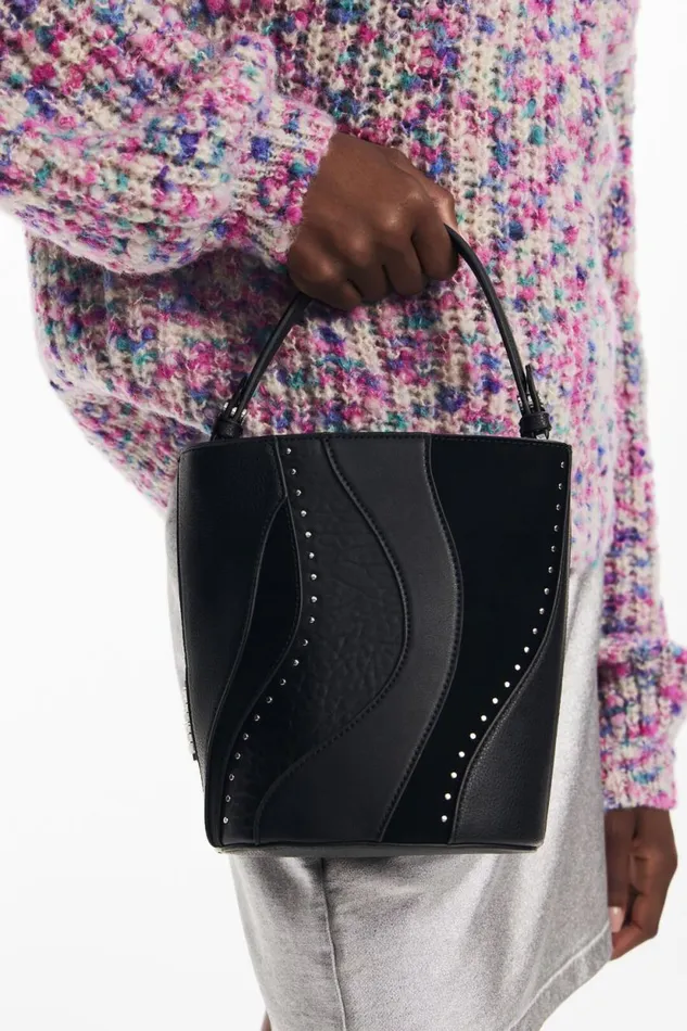 Bags Women Desigual Wave Shoulder Bag Black