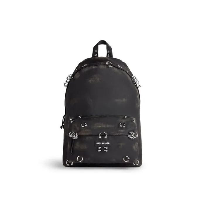 Balenciaga Backpacks Men Men039s Explorer Backpack With Piercings In Black Black Balenciaga Backpacks Men Men039s Explorer Backpack With Piercings In Black Black
