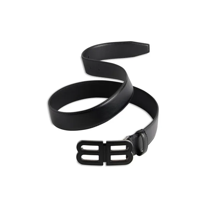Balenciaga Belts Men Men039s Bb Hourglass Large Belt In Black Black Balenciaga Belts Men Men039s Bb Hourglass Large Belt In Black Black