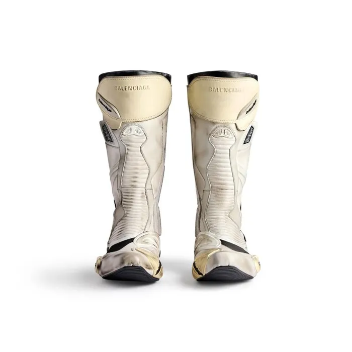 Balenciaga Boots and Derbies Men Men039s Biker Boot In Whitebeigeblack Whitebeigeblack Balenciaga Boots and Derbies Men Men039s Biker Boot In Whitebeigeblack Whitebeigeblack