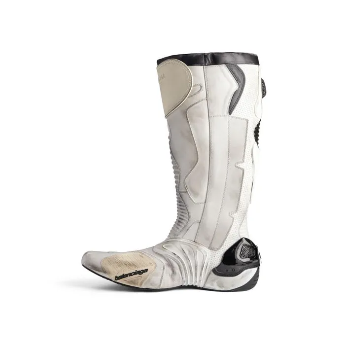 Balenciaga Boots and Derbies Men Men039s Biker Boot In Whitebeigeblack Whitebeigeblack Balenciaga Boots and Derbies Men Men039s Biker Boot In Whitebeigeblack Whitebeigeblack