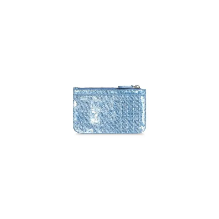 Balenciaga Card Holders Women Women039s Cash Large Long Coin And Card Holder Denim Print In Blue Blue Balenciaga Card Holders Women Women039s Cash Large Long Coin And Card Holder Denim Print In Blue Blue