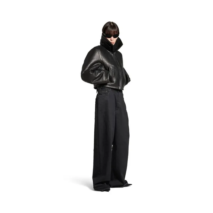 Balenciaga Coats and Jackets Women Women039s Aviator Jacket In Black Black