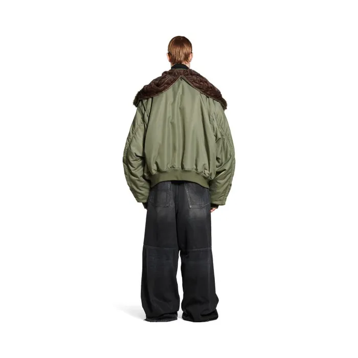 Balenciaga Coats and Jackets Women Women039s Hooded Bomber Jacket In Khaki Khaki Balenciaga Coats and Jackets Women Women039s Hooded Bomber Jacket In Khaki Khaki