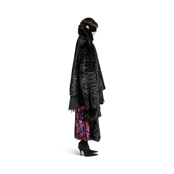 Balenciaga Coats and Jackets Women Women039s Synthetic Furry Jacket In Black Black Balenciaga Coats and Jackets Women Women039s Synthetic Furry Jacket In Black Black