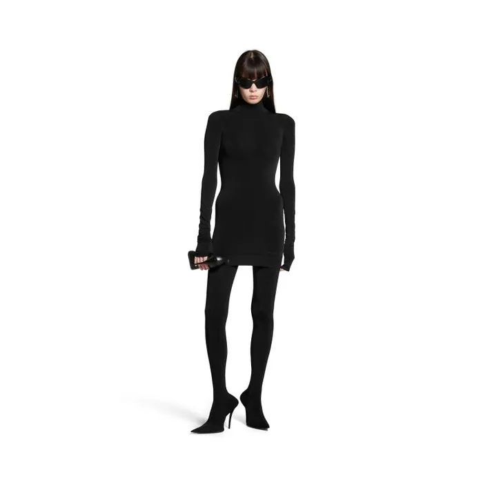 Balenciaga Dresses and Skirts Women Women039s Balenciaga Long Sleeve Mini Dress In Black Black